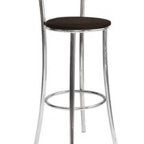 Banqueta Alta Gabi para Bancada Ambiente Principal Escritório Preto/Cromado Banqueta Alta Gabi para Bancada Ambiente Principal Escritório Preto/Cromado
