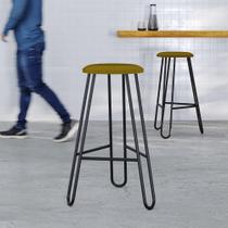 Banqueta Alta Ginger AA: 74cm C/04 Un. BQGI74.4 Areia Light City