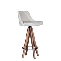 Banqueta Alta Giratória BQ009 Linho Cru Cercatto