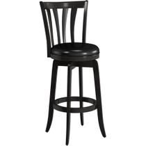 Banqueta Alta Hillsdale Savana Wood 75 cm Preta Giratória