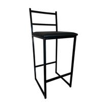 Banqueta Alta Industrial àrea externa balcão cozinha Lisboa Assento Preto
