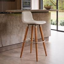 Banqueta Alta Linea Luxo Estrutura Aço Champagne Assento Linho para Balcão Bancada - Champagne/palha Banqueta Alta Linea Luxo Estrutura Aço Champagne Assento Linho para Balcão Bancada - Champagne/palha