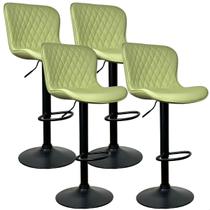Banqueta Alta Para Cozinha Americana Bar Giratória Kit 04 Un prime.office P080