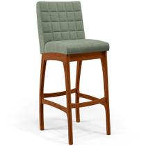 Banqueta Alta Para Cozinha Sala De Jantar Fixa Mila B04 Bouclê Oliva - Lyam Decor