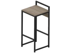 Banqueta Alta Preta e Mel Multivisão Urbana