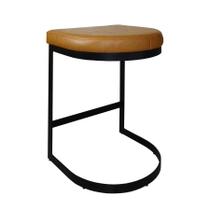 Banqueta Alta Sem Encosto Estofada Estrutura Aço Carbono Nascar Base Dourada 65cm Banqueta Alta Sem Encosto Estofada Estrutura Aço Carbono Nascar Base Dourada 65cm