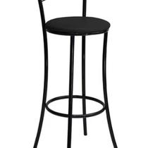 Banqueta Alta Stell para Bancada Ambiente Principal Moderno Preto Banqueta Alta Stell para Bancada Ambiente Principal Moderno Preto