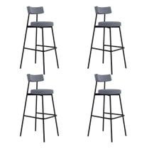 Banqueta Alta Stout Ae: 100 / Aa: 75cm C/04 Un. Etnico Prata Etnico Prata Banqueta Alta Stout Ae: 100 / Aa: 75cm C/04 Un. Etnico Prata Etnico Prata