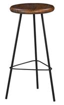 Banqueta Alta Tampa Rustic Brown Base Grafite 75cm - 54302