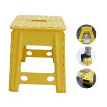 Banqueta Amarela Dobrável Golfield Plástica Compacta Resistente Multiuso p/ Casa E Escritório 45cm Banqueta Amarela Dobrável Golfield Plástica Compacta Resistente Multiuso p/ Casa E Escritório 45cm