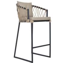 Banqueta Área Gourmet Modelo Eros Corda Naval Com Braços