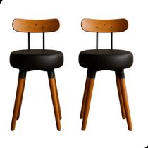 Banqueta Baixa 2UN Encosto Ergonomico P/ Cozinhas Pé Palito Bancos Ilhas Bancadas Madeira Banqueta Baixa 2UN Encosto Ergonomico P/ Cozinhas Pé Palito Bancos Ilhas Bancadas Madeira