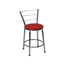 Banqueta Baixa Cromada Banquinho Com Encosto Para Cozinha Bistrô Bar Balcão Area Gourmet Banqueta Baixa Cromada Banquinho Com Encosto Para Cozinha Bistrô Bar Balcão Area Gourmet