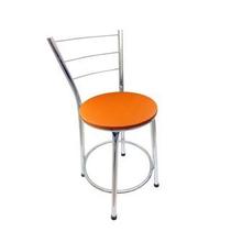Banqueta Baixa Cromada Banquinho Com Encosto Para Cozinha Bistrô Bar Balcão Area Gourmet Banqueta Baixa Cromada Banquinho Com Encosto Para Cozinha Bistrô Bar Balcão Area Gourmet