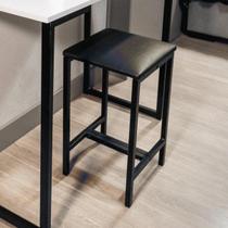 Banqueta Baixa em Aço/material sintético Slim Yescasa