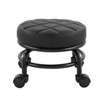 Banqueta Baixa FURWOO com Rodízios Assento em Couro PU 25 cm Banqueta Baixa FURWOO com Rodízios Assento em Couro PU 25 cm