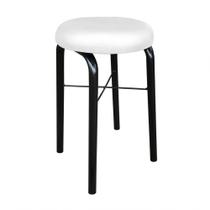 Banqueta Baixa Manu material sintético Branco