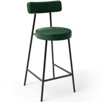 Banqueta Baixa Para Cozinha Sala De Jantar Bancada Milão L02 Facto Verde Musgo -LyamDecor Banqueta Baixa Para Cozinha Sala De Jantar Bancada Milão L02 Facto Verde Musgo -LyamDecor