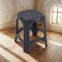 Banqueta Baixa Plastico 45,5cm Preto Safira Tramontina