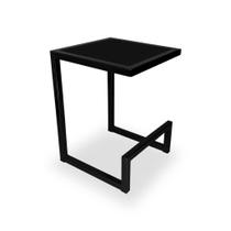 Banqueta Banco Baixo Rochester Cozinha Área Gourmet Preto e Preto