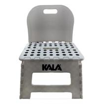 Banqueta Banco Com Encosto Dobrável Cor Branco 22cm - Kala