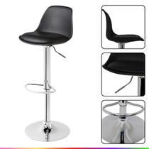 Banqueta Banco Eiffel Preta Design Moderno Conforto e Sofisticação para Ambientes Cozinha Churrasqueira Sala