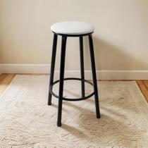 Banqueta Banco Estilo Industrial Alta Área Cozinha Gourmet Balcão Bar Bancada Sem Encosto Itagold