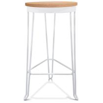 Banqueta Banco Guatemala Estilo Industrial - Branco/Jade