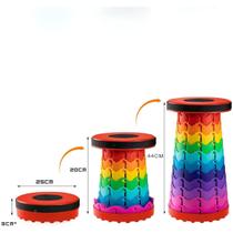 Banqueta Banco Retrátil Portátil Com Alça Pesca Acampamento Assento Alça Telescópica