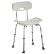 Banqueta Banho e Higienização D2 com Encosto Alumínio 135kg Dellamed