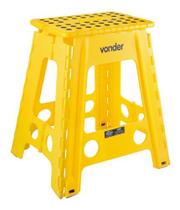 Banqueta Banquinho De Plástico Dobrável 45cm Com Alça