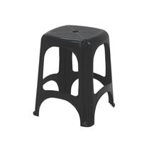 Banqueta Banquinho Plástico Tramontina Niterói Eco Preto