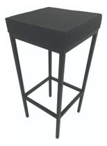 Banqueta Berlim Media 60cm Preta