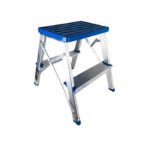 Banqueta Bilateral Prática Alumínio 2 Degraus Alumasa Cor Azul Banqueta Bilateral Prática Alumínio 2 Degraus Alumasa Cor Azul