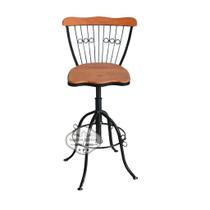 Banqueta Bistrô em Madeira de Demolição com Detalhes em Ferro Sudeste Rústico Banqueta Bistrô em Madeira de Demolição com Detalhes em Ferro Sudeste Rústico