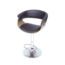 Banqueta Boxbit Elba Estrutura Madeira Acolchoada Revestida em P.U. Café