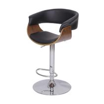 Banqueta Boxbit Elba Estrutura Madeira Acolchoada Revestida em P.U. Preta