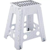 Banqueta Branca Banco Dobrável Multiuso 45cm até 150kg 931993 KALA
