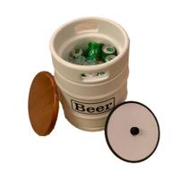 Banqueta Branca Barril Chopp Tambor Baú Gourmet Decorfun