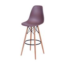 Banqueta Charles Eames Dkr Bar Cozinha 56X106Cm Marrom Café