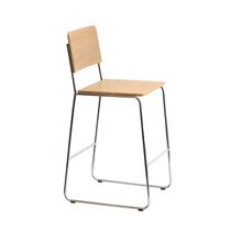 Banqueta com Assento e Encosto em Fórmica Estrutura em Aço Altura Assento 63cm Lite Espresso Móveis