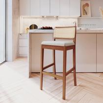 Banqueta com Encosto e Apoio para Pés Tiê CabeCasa MadeiraOriginals