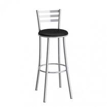 Banqueta com Encosto Miami 101cm Preto
