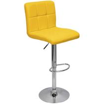 Banqueta Confort Gomos Estofada Couro Giratória c/ regulagem - Amarela Banqueta Confort Gomos Estofada Couro Giratória c/ regulagem - Amarela