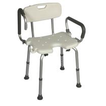 Banqueta de Alumínio para Banho com Braços Escamoteáveis FST5209 ZIMEDICAL