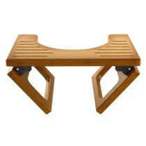 Banqueta de banheiro AmazerBath Bamboo Squatting dobrável de 8,5 polegadas
