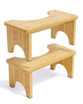 Banqueta de banheiro Uaniar Wood Squatting 18cm de bambu para adultos Banqueta de banheiro Uaniar Wood Squatting 18cm de bambu para adultos