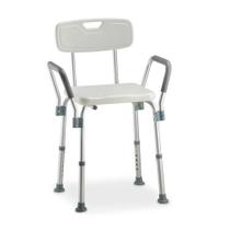 Banqueta de Banho com Encosto e Apoio de Braço Med 330