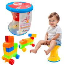 Banqueta de Brincar Crie e Brink Grande 14 Peças Modelos Princesas ou Spider