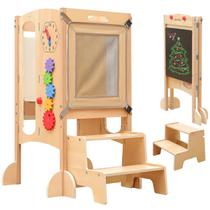 Banqueta de cozinha dobrável Toddler Tower JUZBOT Helper Chalk-Whiteboard Banqueta de cozinha dobrável Toddler Tower JUZBOT Helper Chalk-Whiteboard
